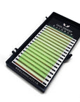 Neon Green 0.07 colour lash extensions tray