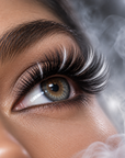 Ghost Halloween lash look with white colour lashes