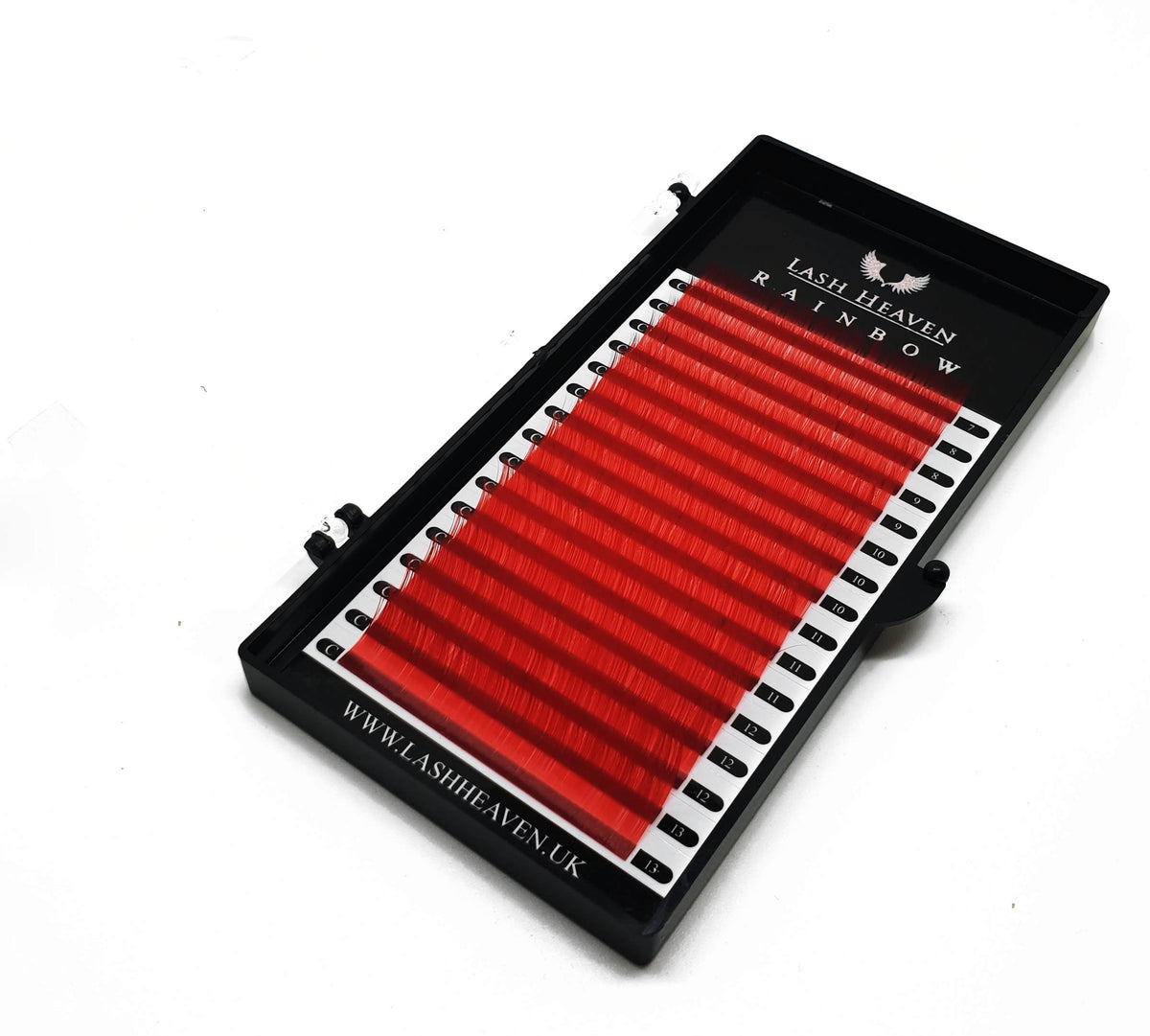 Red 0.07 colour lash extensions tray