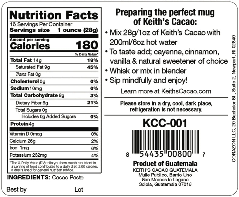 Keiths Cacao Paste