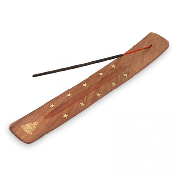 Wooden Incense Ski (Stars and Buddha)