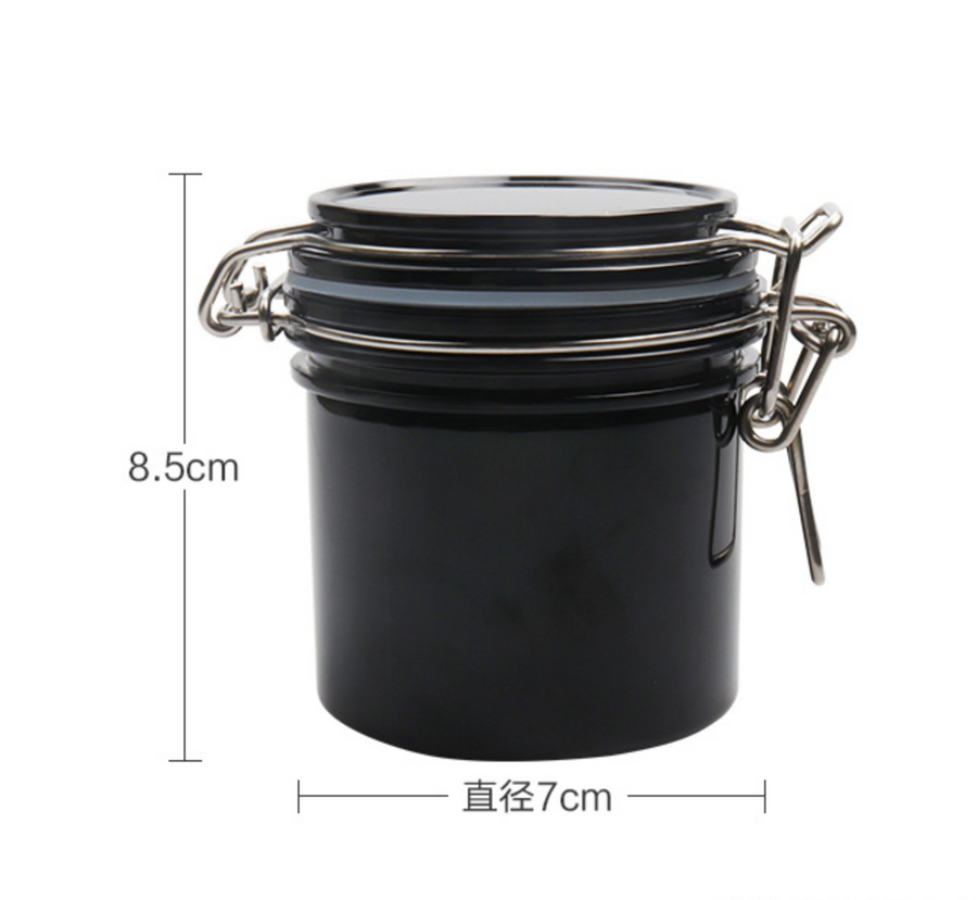 Black Adhesive Jar Container