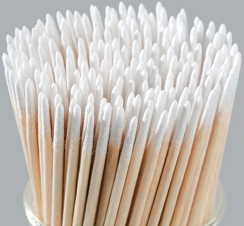 Pointed wooden cotton buds (100pcs)